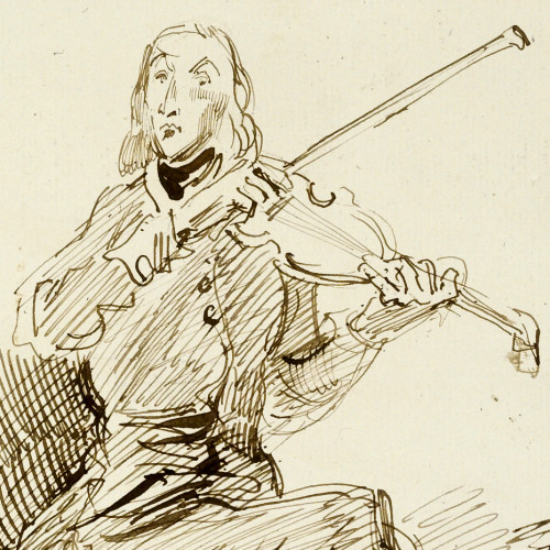 Nicolo Paganini jouant au violon