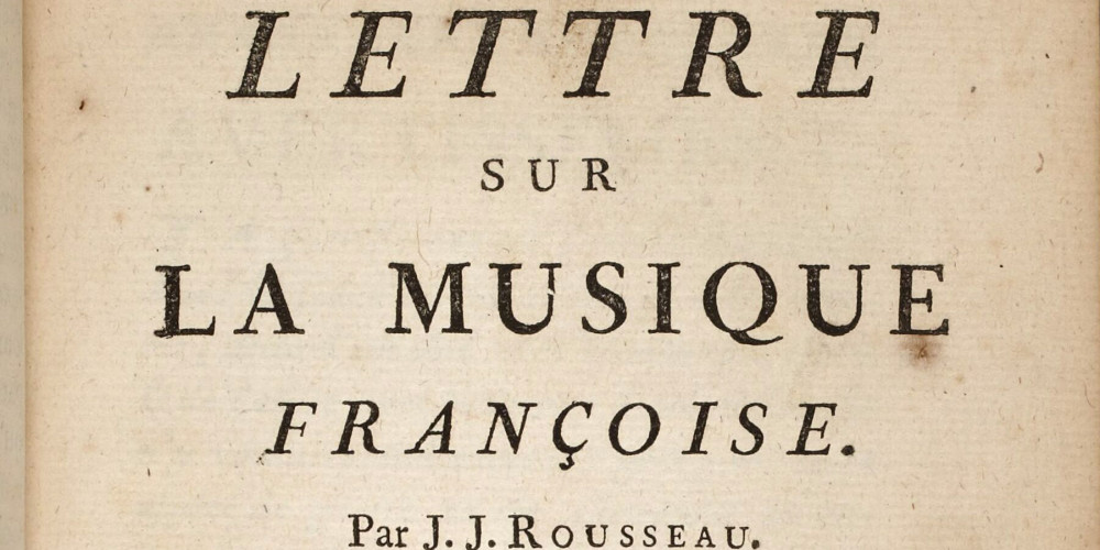 Page de titre de la Lettre sur la musique française