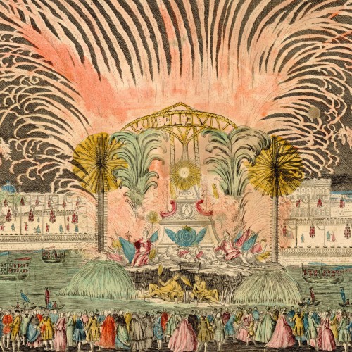 Festivités lors de la signature du traité de Paris