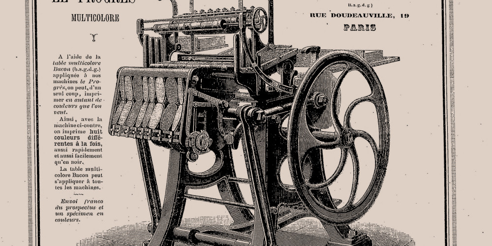 Construction de machines spécifiques pour l’imprimerie