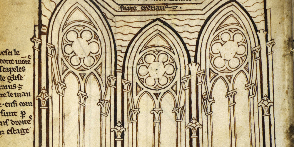Élévation intérieure des chapelles absidales de la cathédrale de Reims