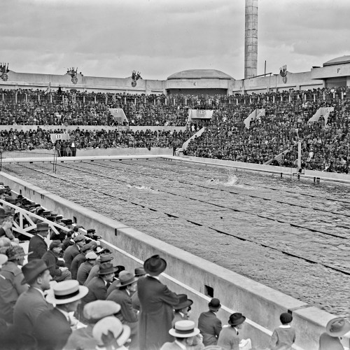 Vue générale de la piscine des Tourelles