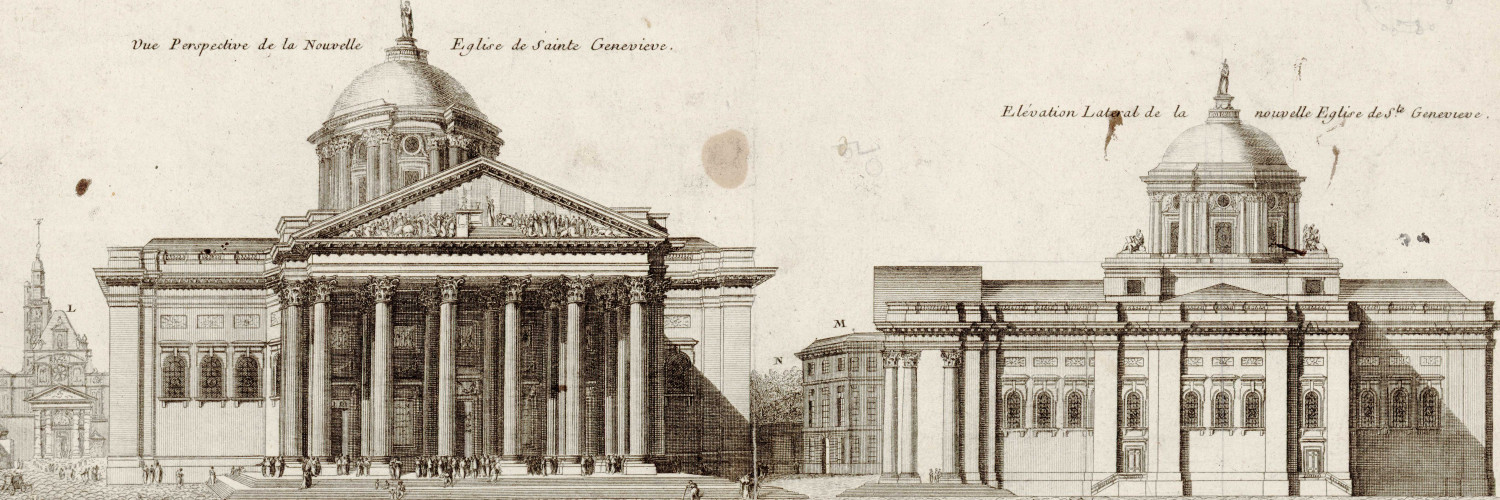 Plan de l’église Sainte-Geneviève, devenue le Panthéon