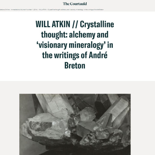 Vision minéralogique de l'œuvre d'André Breton