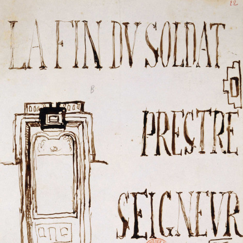 Projet de miroir pour la salle à manger de Hauteville House et d’inscriptions pour les stalles