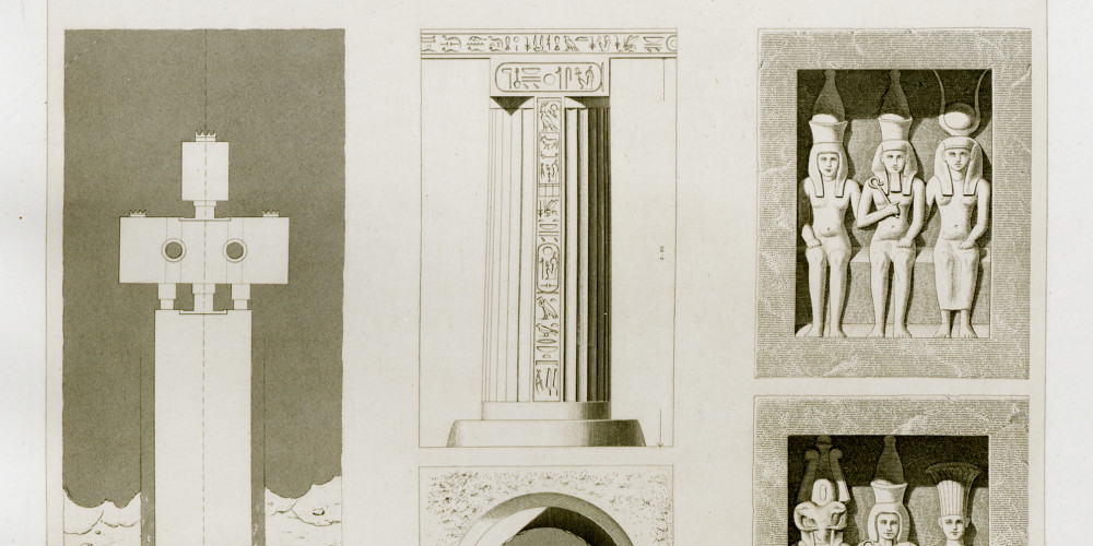 Spéos de Kalabché. Plans, coupes et détails (Ramsès II. XIXe dynastie)