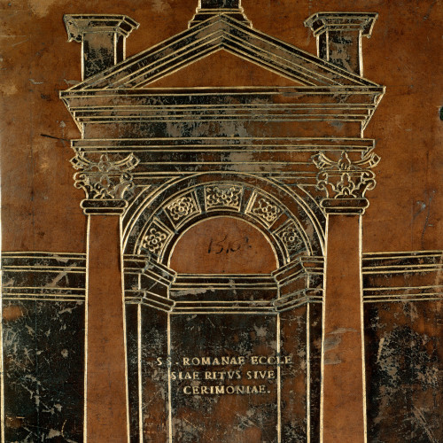 Reliure à décor architectural