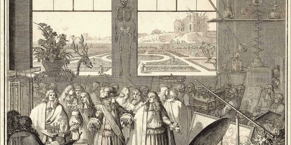 Louis XIV et Colbert à l’Académie des Sciences