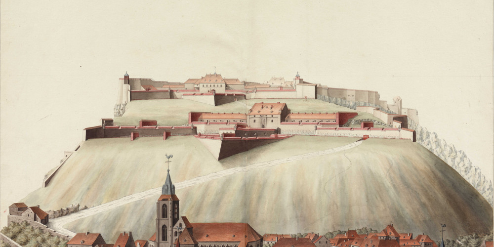 Vue de la citadelle de Besançon et du front Saint-Étienne