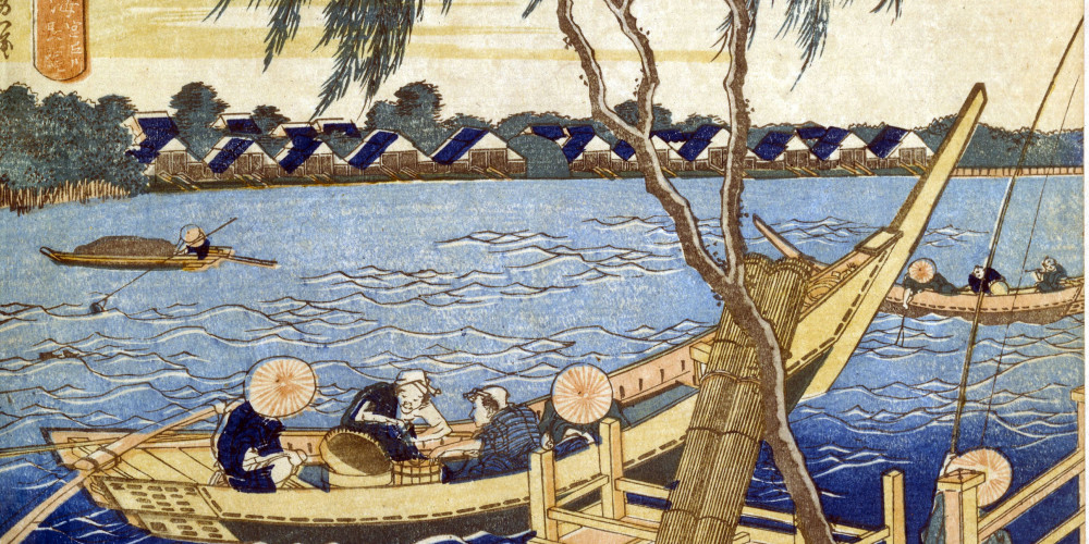 Pêche aux cordes sur la rivière Miyatogawa (Miyatogawa naganawa)