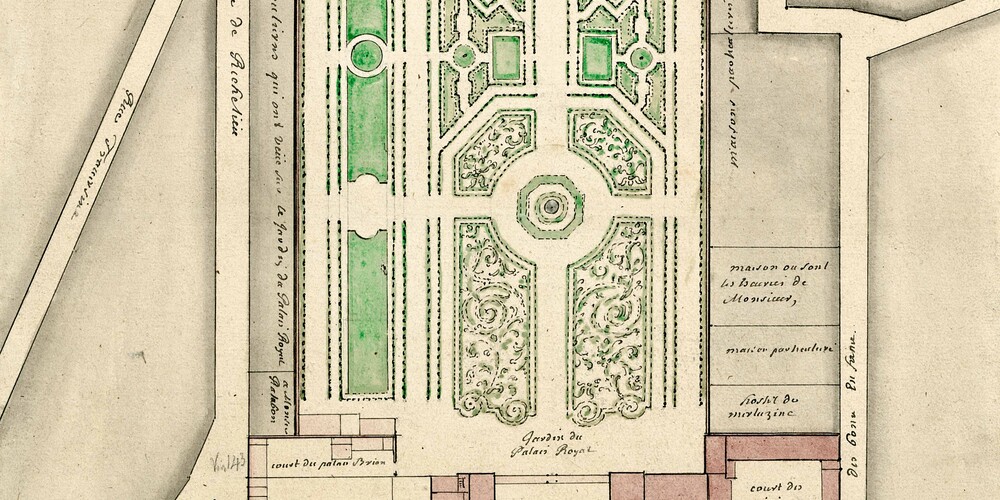 Plan général du Palais-Royal et de ses environs en 1692