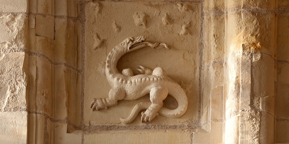 Salamandre sculptée au château de Chambord