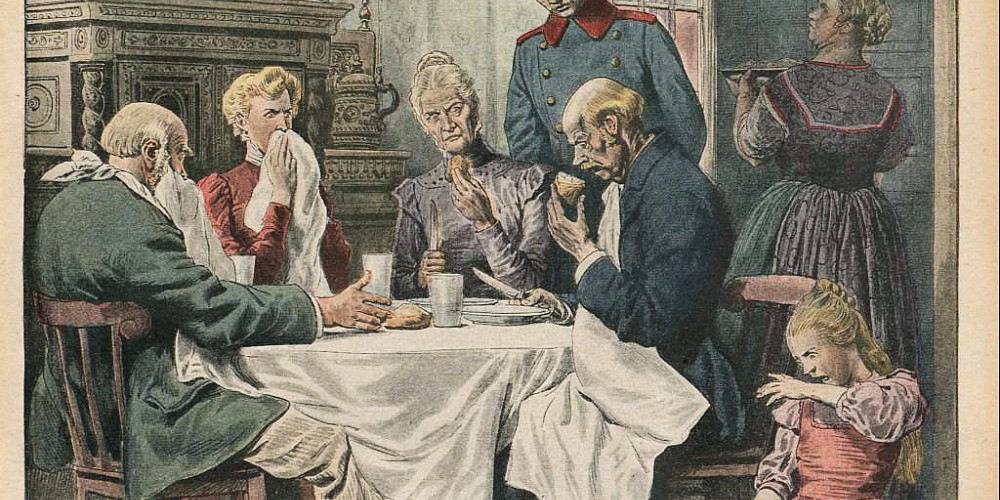 Famille allemande à table : l’effet du pain K. K.