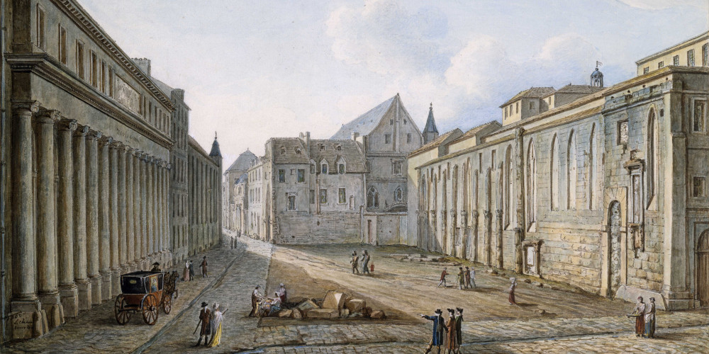La place de l’école de médecine et l’église des Cordeliers