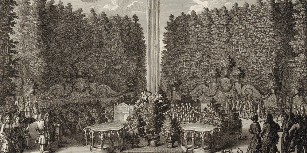 Collation donnée dans les jardins de Versailles