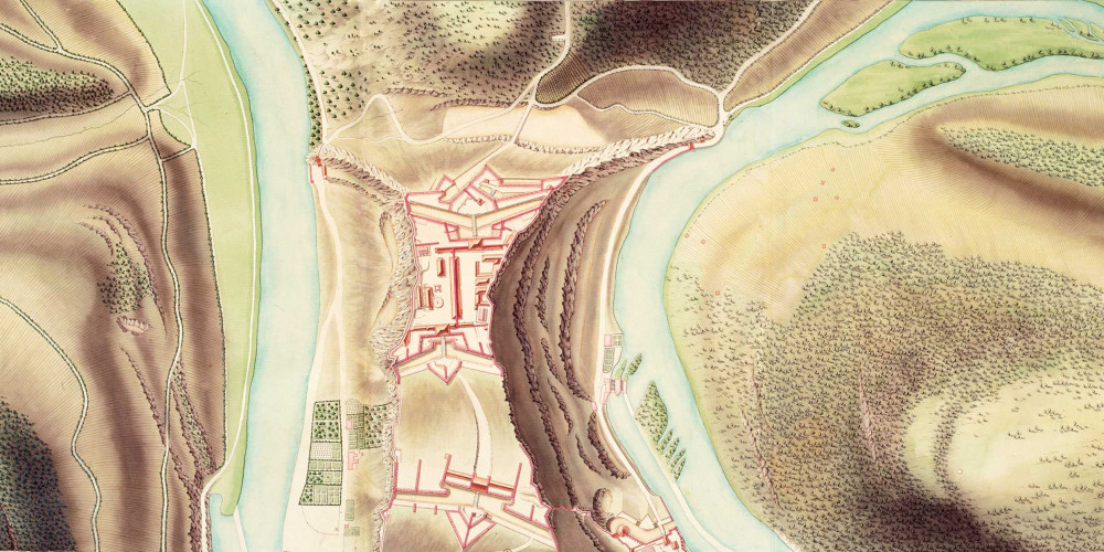 Situation de la citadelle de Besançon dans la boucle du Doubs