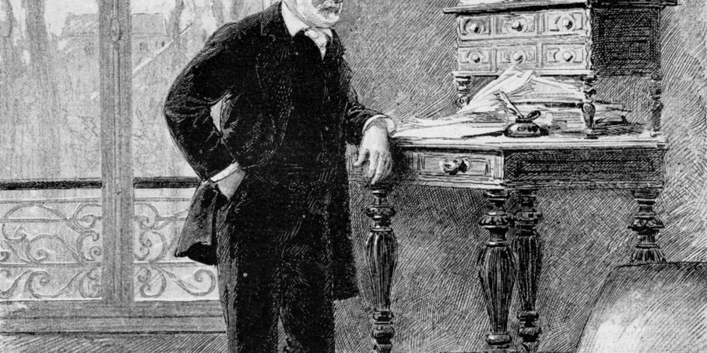 Victor Hugo dans son cabinet de travail