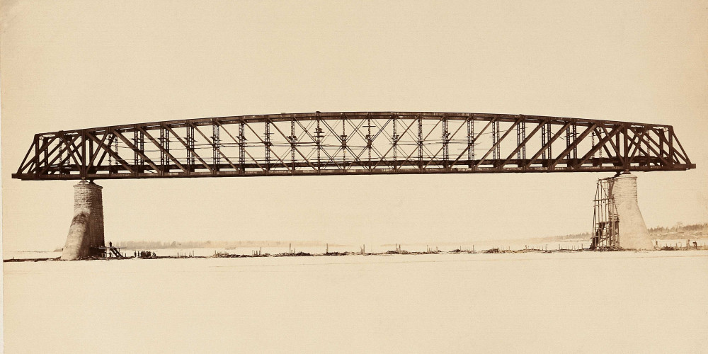 « Une travée du pont sur l’Ob. Transsibérien. Printemps 1896 »