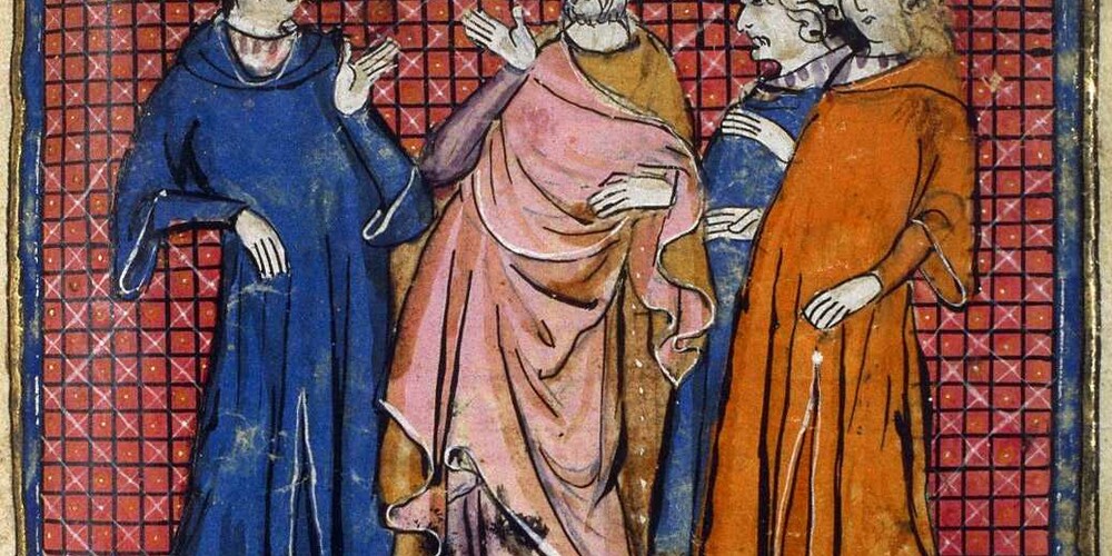 Arthur et Merlin recevant les rois Ban et Bohort