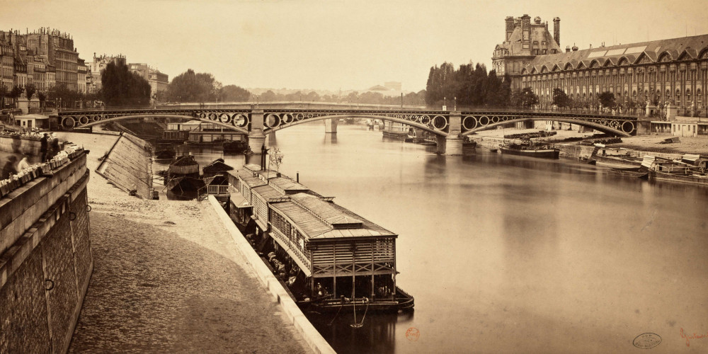 Le pont du Carrousel et le Louvre, 1833-1834