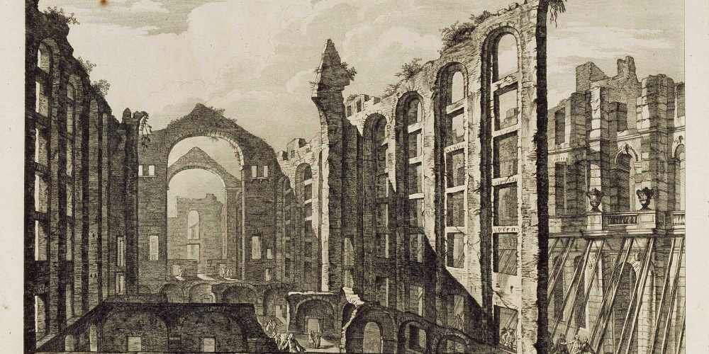 La destruction de Lisbonne : ruines de la salle de l’Opéra