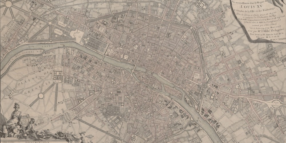 Plan de Paris sous le règne de Louis XV
