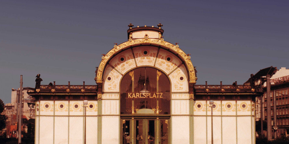 Station de métro Karlsplatz, œuvre de l’architecte Otto Wagner (Vienne)