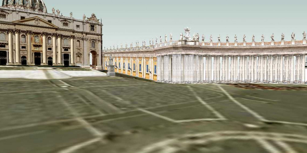 Visite virtuelle de la Place Saint-Pierre de Rome