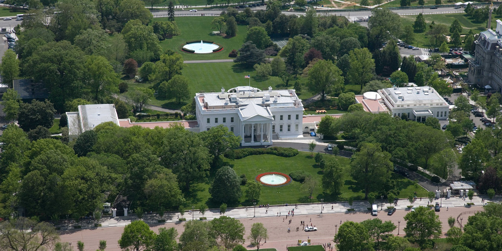 Vue aérienne de la Maison-Blanche