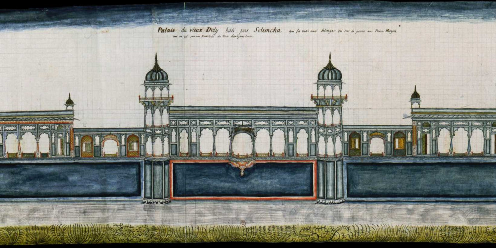 Façade du palais de Salim Shah, dans le vieux Delhi