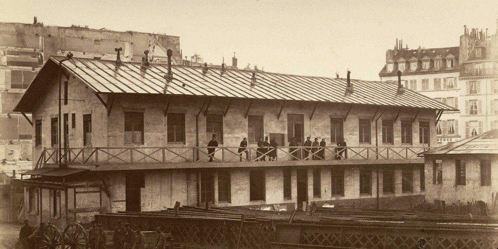 Construction de l’opéra Garnier à Paris, bâtiment provisoire de l’agence Garnier
