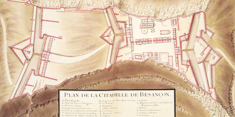 Plan de la citadelle de Besançon