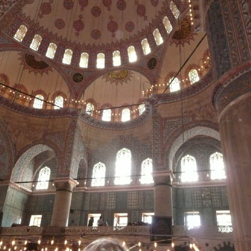 La mosquée bleue, l'intérieur