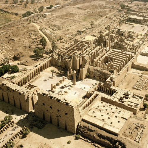 Vue du temple d’Amon-Rê à Karnak