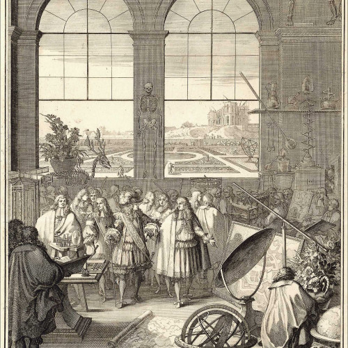 Louis XIV et Colbert à l’Académie des Sciences