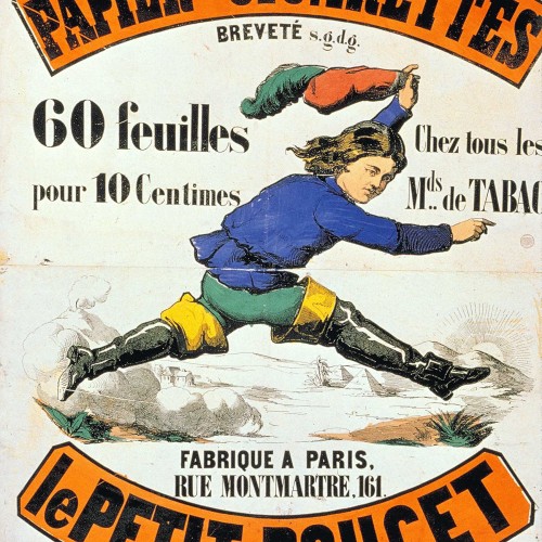 Affiche pour le papier à cigarettes « Le Petit Poucet »