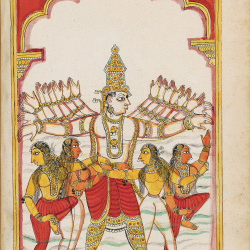 Kartavirya se baigne avec ses femmes