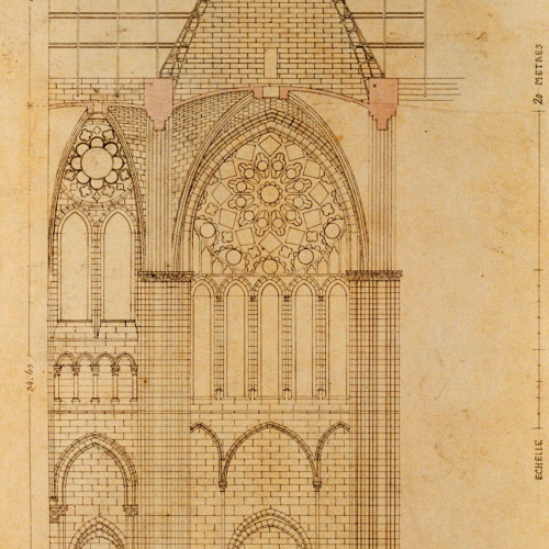 Cathédrale de Chartres : coupe sur le transept