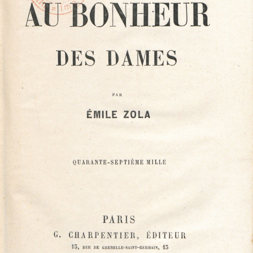Au Bonheur des dames d'Émile Zola