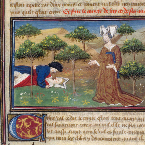 La fée Morgane surprend Lancelot et Guenièvre : le val sans retour