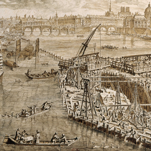 Construction du pont royal