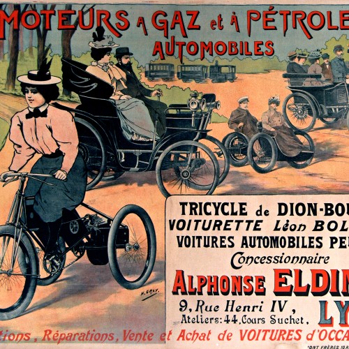 Publicité pour les moteurs à gaz et à pétrole d'Alphone Eldin