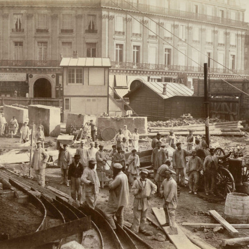 Construction de l’opéra Garnier à Paris