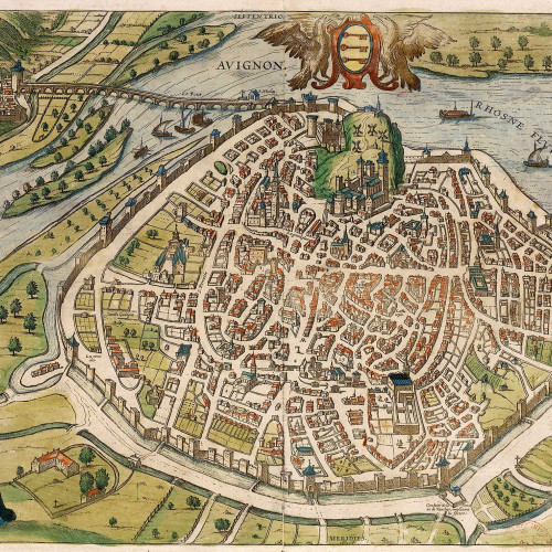 Plan d’Avignon au 16e siècle