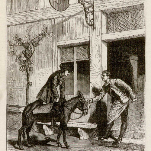 Gil Blas arrive à Peñaflor monté sur une mule