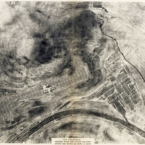 Plan d’ensemble du projet de Cité industrielle de Tony Garnier (première étude)