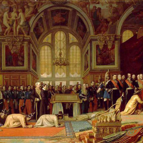 Napoléon III et Eugénie reçoivent  les ambassadeurs du Siam