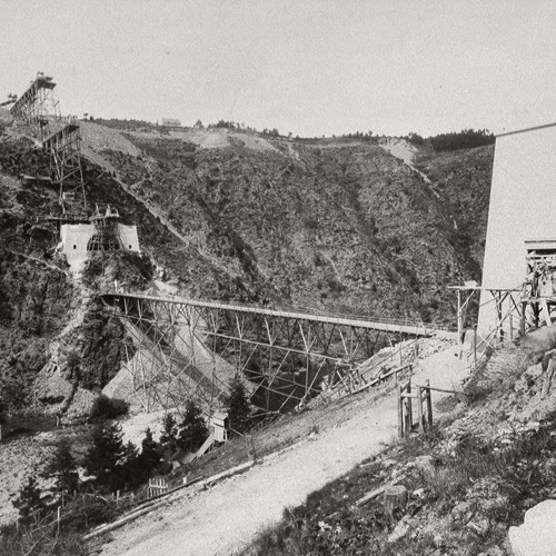 Construction du viaduc de Garabit