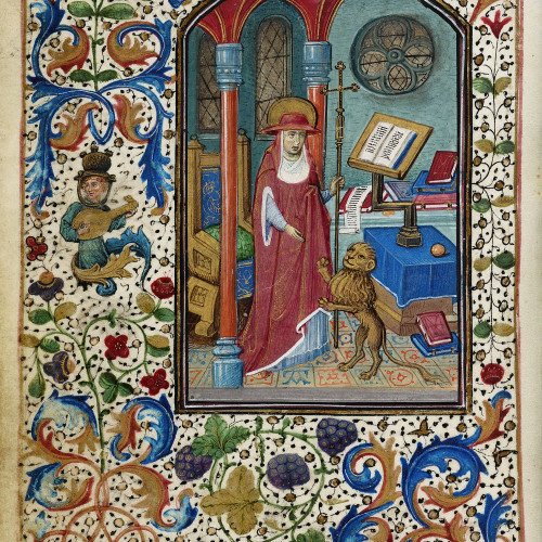 Fol. 233v: saint Jérôme et le lion
 