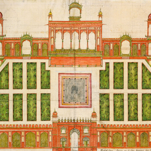 Mahtab Bagh, jardin à l’intérieur du Fort rouge de Delhi